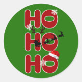 Ho Ho Ho Kerstvakantie Sticker (Voorkant)
