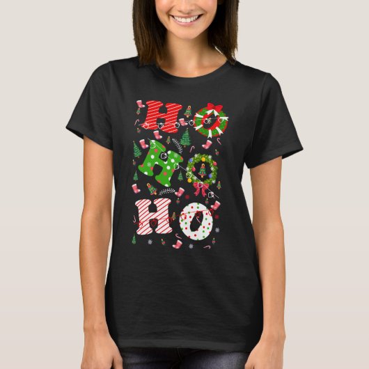 Ho Ho Ho Kerstvakantie T-shirt (Voorkant)