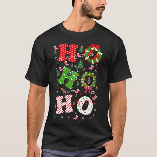 Ho Ho Ho Kerstvakantie T-shirt (Voorkant)