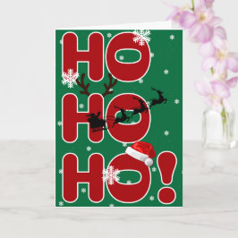 Ho Ho Ho Kerstvakantiekaart  Kaart