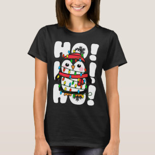 Ho Ho Ho Kerstverlichting Leuke Pinguïn T-shirt