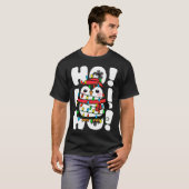 Ho Ho Ho Kerstverlichting Leuke Pinguïn T-shirt (Voorkant volledig)