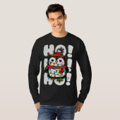 Ho Ho Ho Kerstverlichting Leuke Pinguïn T-shirt (Voorkant volledig)