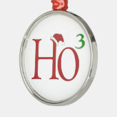 Ho Ho Ho Kerstversiering Metalen Ornament (Links)