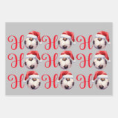 Ho Ho Ho Kerstvoetbal / Football Inpakpapier Vel (Voorkant)