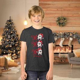 Ho Ho Ho Kerstvoetbal Tri-Blend Shirt