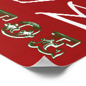 HO HO HO Kerstwoorden Poster of afdrukken (Hoek)