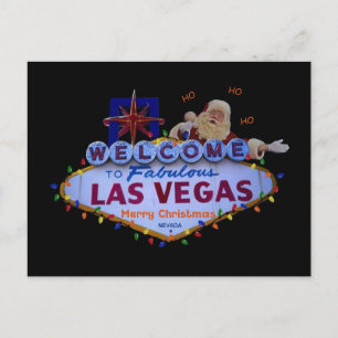 HO HO HO Las Vegas Merry kerstSANTA Briefkaart