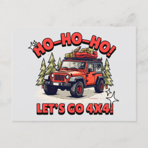 Ho-Ho-ho! Laten we 4x4 gaan! Feestdagenkaart