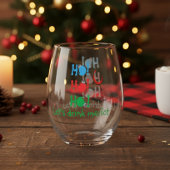 Ho Ho Ho Lets Drink Merlot Kerstmis Wijnglas Zonder Voet