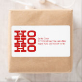 Ho Ho Ho (letterdrukstijl) Etiket (Insitu)