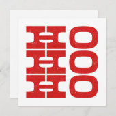 Ho Ho Ho (letterdrukstijl) Feestdagenkaart (Voorkant / Achterkant)