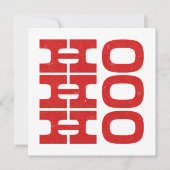 Ho Ho Ho (letterdrukstijl) Feestdagenkaart (Voorkant)