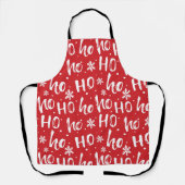 Ho, Ho, Ho Leuk Kerstontwerp Schort (Voorkant)