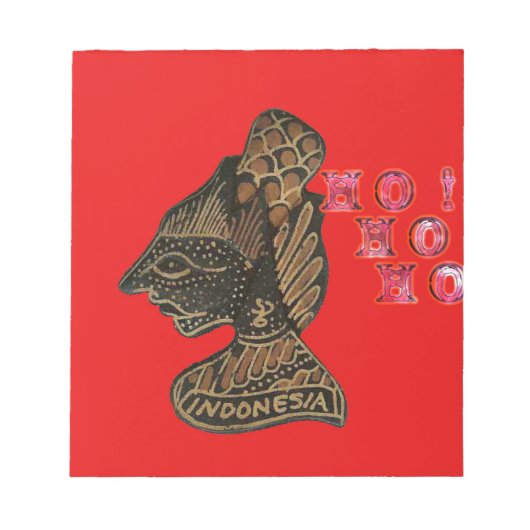 Ho Ho Ho! Leuk ontwerp voor prettig kerstIndonesië Notitieblok (Voorkant)