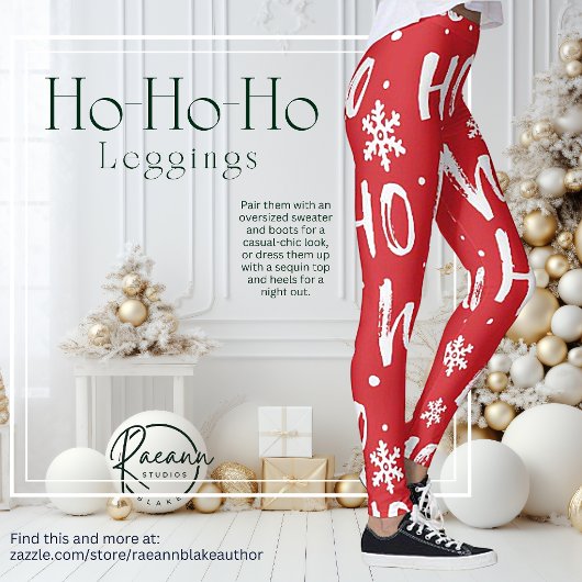 Ho-Ho-Ho Leuke Kerst Design Leggings