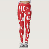 Ho-Ho-Ho Leuke Kerst Design Leggings (Voorkant)
