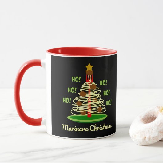 Ho! Ho! Ho! Marinara kerstpastboom Mok (Met donut)
