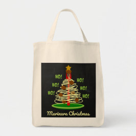 Ho! Ho! Ho! Marinara kerstpastboom Tote Bag