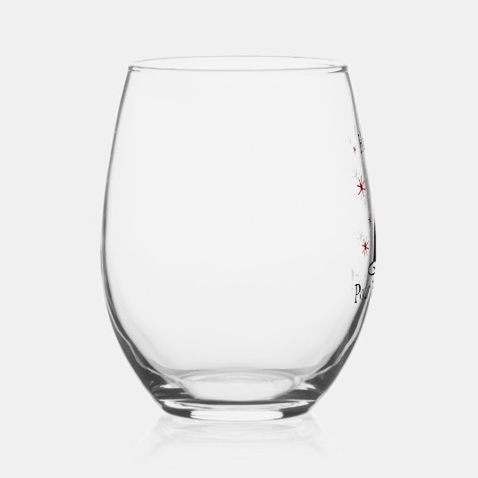 Ho Ho Ho Merlot Grappige Kerstwijn Citaat Wijnglas Zonder Voet (Rechts)