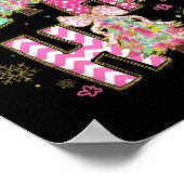 Ho Ho Ho Merry Christmas Coquette Bow Xmas Trees H Poster (Hoek)