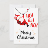 HO ho Ho! Merry Christmas Flat Card Bedankkaart (Voorkant)