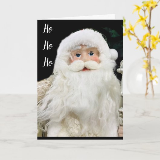 ****HO HO HO MERRY CHRISTMAS *** KAART (Gele Bloem)