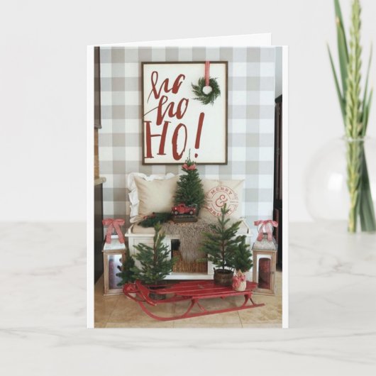 **HO HO HO MERRY CHRISTMAS** KAART (Voorkant)