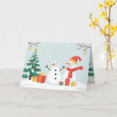 Ho Ho Ho! Merry Christmas Kaart (Gele Bloem)