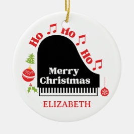 Ho Ho Ho Merry Christmas piano toetsenbord Keramisch Ornament