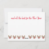 Ho Ho Ho Merry Christmas Reindeer Family Photo Feestdagenkaart (Achterkant)