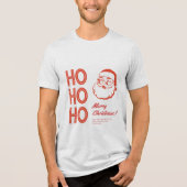 Ho Ho Ho! Merry Christmas Tri-Blend Shirt (Voorkant)