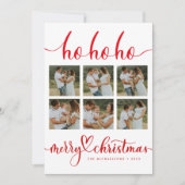 HO HO HO MERRY CHRISTMAS voegt uw fotocollage toe (Voorkant)
