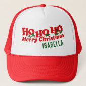 Ho Ho Ho Merry kerst, aangepaste naam Trucker Pet (Voorkant)