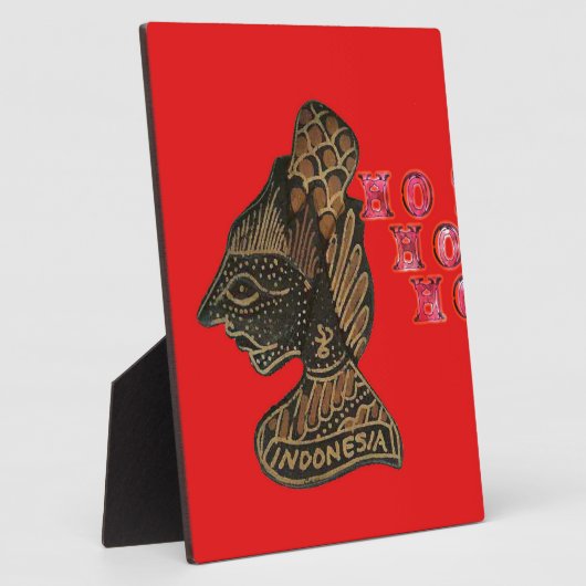 Ho Ho Ho! Merry KerstIndonesia schattige retro vin Fotoplaat (Zijkant)