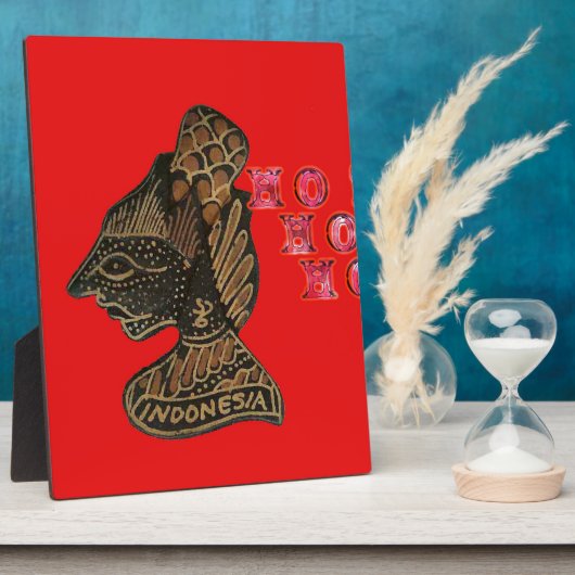 Ho Ho Ho! Merry KerstIndonesia schattige retro vin Fotoplaat (Zijkant)