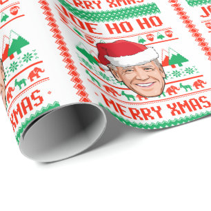 HO HO HO MERRY XMAS CADEAUPAPIER