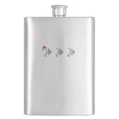 Ho Ho Ho met een rode kerstmuts Flacon (Voorkant)