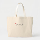 Ho Ho Ho met een rode kerstmuts Grote Tote Bag (Voorkant)