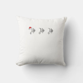 Ho Ho Ho met een rode kerstmuts Kussen