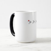 Ho Ho Ho met een rode kerstmuts Magische Mok (Voorkant links)