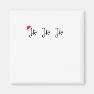 Ho Ho Ho met een rode kerstmuts Magneet