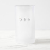 Ho Ho Ho met een rode kerstmuts Matglas Bierpul (Center)