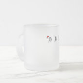 Ho Ho Ho met een rode kerstmuts Matglas Koffiemok (Voorkant links)