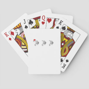 Ho Ho Ho met een rode kerstmuts Pokerkaarten