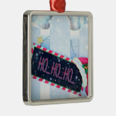 Ho Ho Ho Metalen Ornament (Rechts)