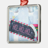 Ho Ho Ho Metalen Ornament (Links)