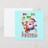 Ho Ho Ho Mijn Beste Vriend Bedankkaart (Voorkant / Achterkant)