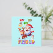 Ho Ho Ho Mijn Beste Vriend Bedankkaart (Staand voorkant)