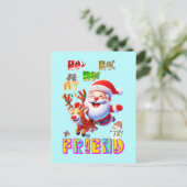 Ho Ho Ho Mijn Beste Vriend Briefkaart (Staand voorkant)